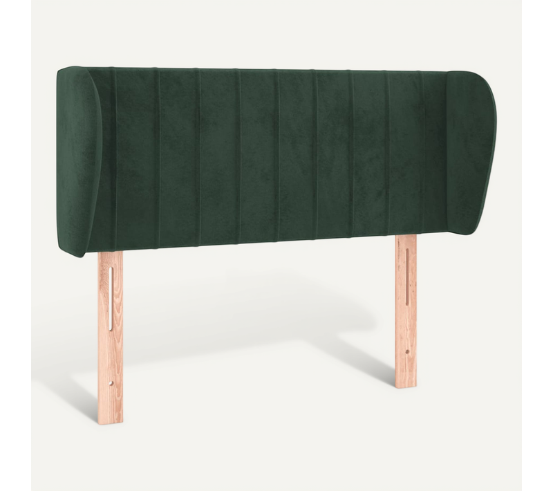 Tête De Lit Avec Oreilles Vert Foncé 103x23x78/88 Cm Velours