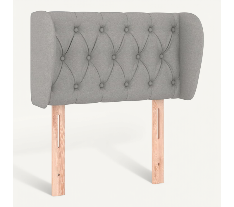 Tête De Lit Avec Oreilles Gris Clair 83x23x78/88 Cm Tissu