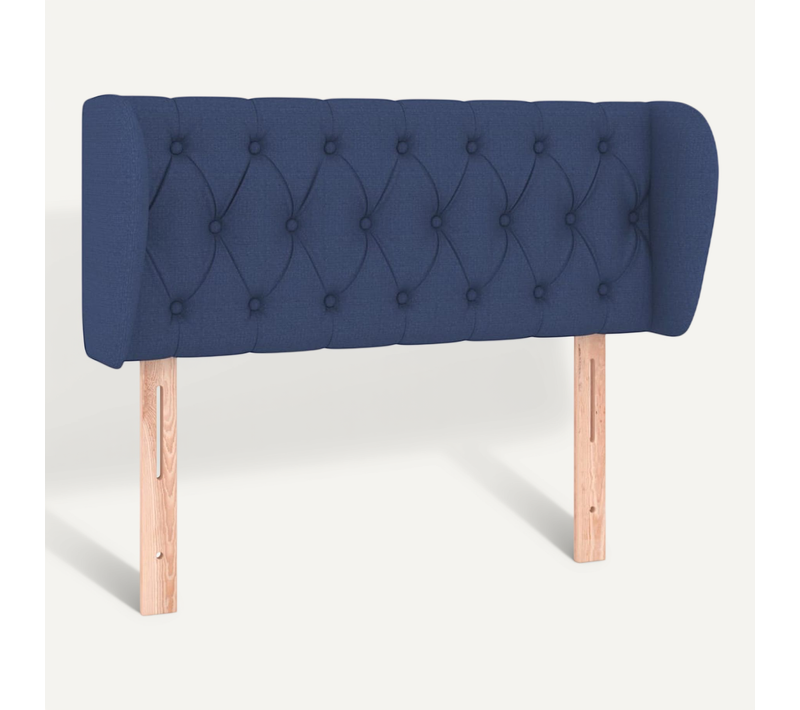 Tête De Lit Avec Oreilles Bleu 103x23x78/88 Cm Tissu
