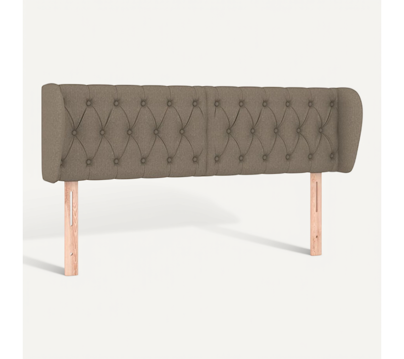 Tête De Lit Avec Oreilles Taupe 147x23x78/88 Cm Tissu
