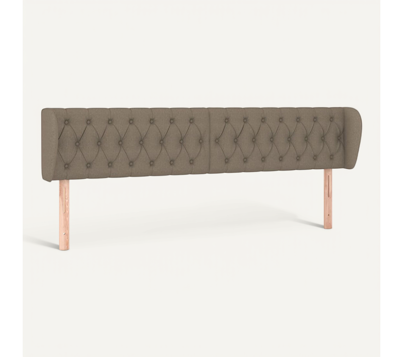 Tête De Lit Avec Oreilles Taupe 183x23x78/88 Cm Tissu