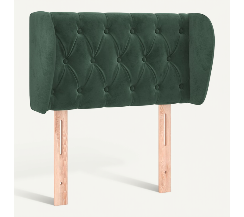 Tête De Lit Avec Oreilles Vert Foncé 83x23x78/88 Cm Velours