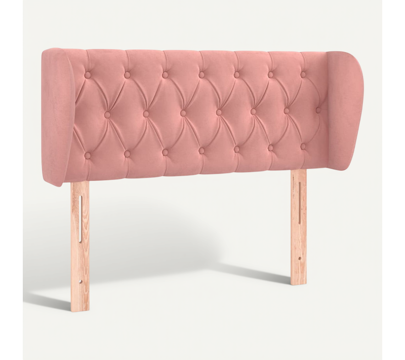 Tête De Lit Avec Oreilles Rose 103x23x78/88 Cm Velours