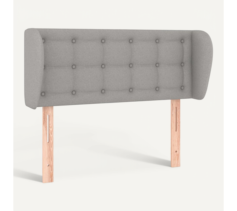 Tête De Lit Avec Oreilles Gris Clair 83x23x78/88 Cm Tissu