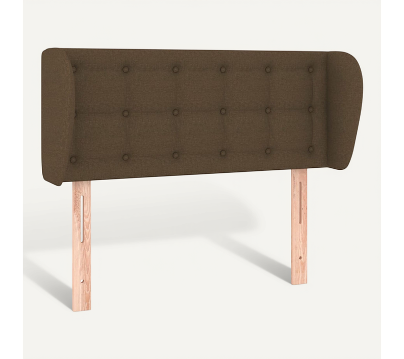 Tête De Lit Avec Oreilles Marron Foncé 83x23x78/88 Cm Tissu