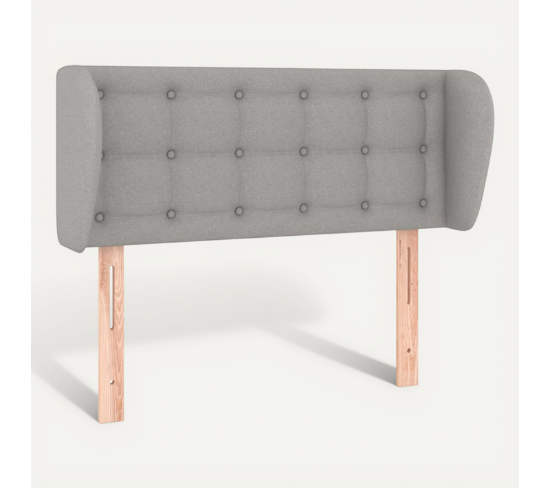 Tête De Lit Avec Oreilles Gris Clair 93x23x78/88 Cm Tissu