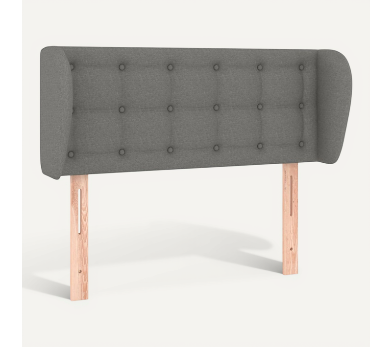 Tête De Lit Avec Oreilles Gris Foncé 93x23x78/88 Cm Tissu