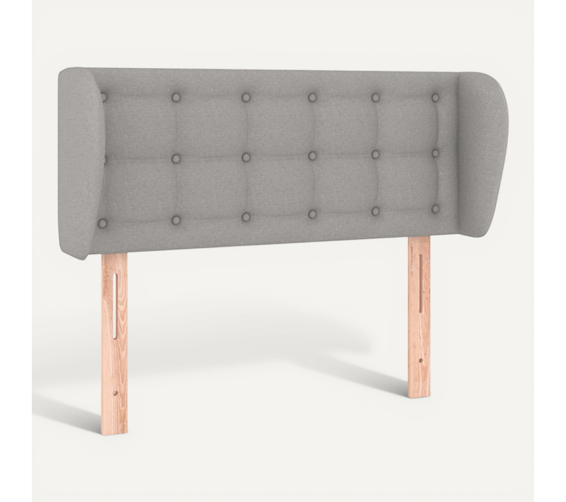 Tête De Lit Avec Oreilles Gris Clair 103x23x78/88 Cm Tissu