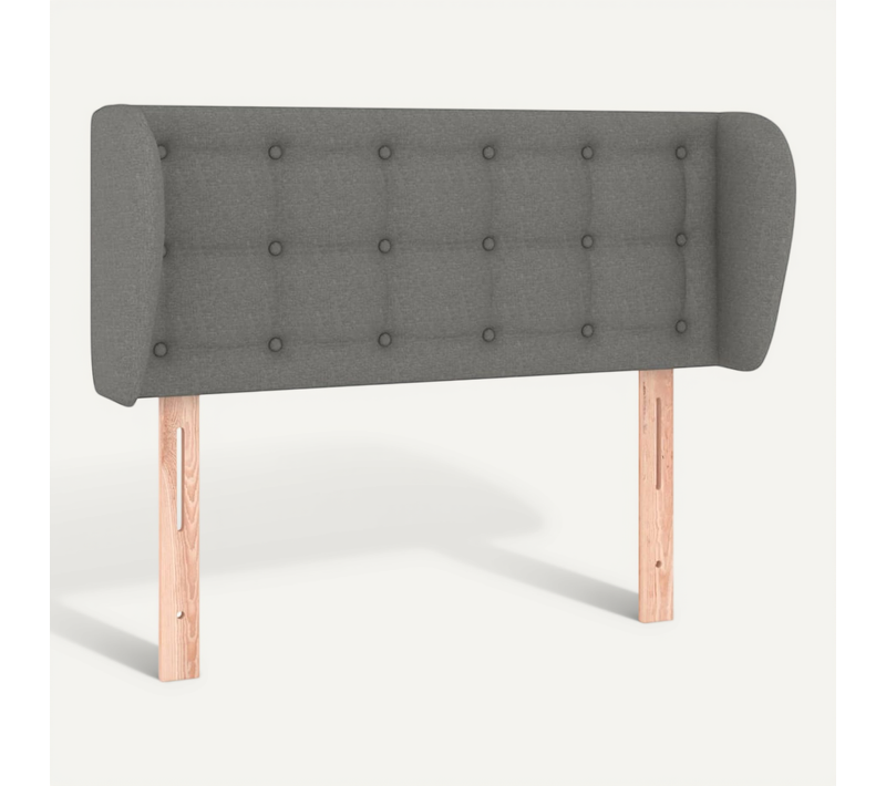 Tête De Lit Avec Oreilles Gris Foncé 103x23x78/88 Cm Tissu