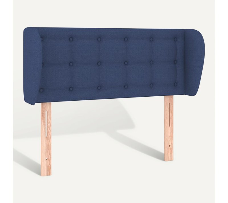 Tête De Lit Avec Oreilles Bleu 103x23x78/88 Cm Tissu