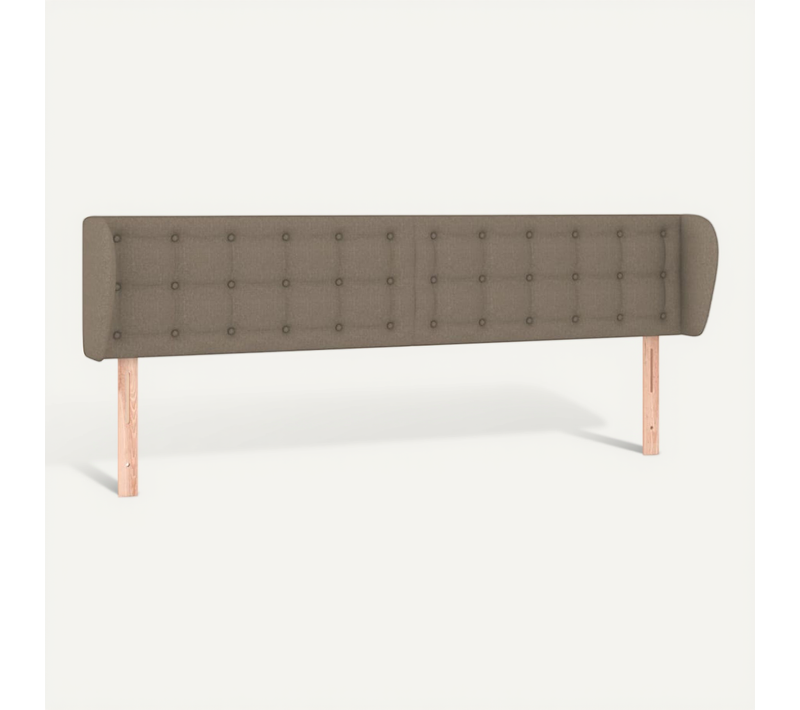 Tête De Lit Avec Oreilles Taupe 163x23x78/88 Cm Tissu