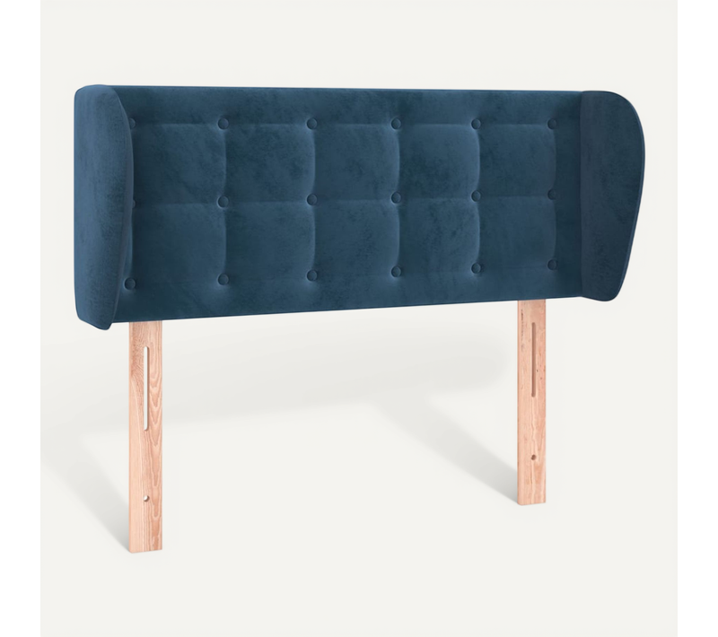 Tête De Lit Avec Oreilles Bleu Foncé 83x23x78/88 Cm Velours