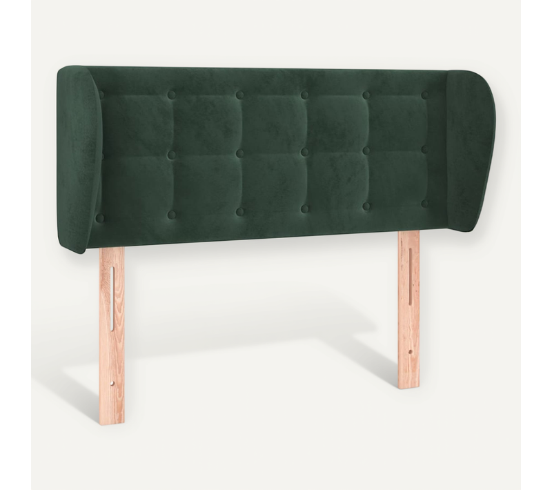 Tête De Lit Avec Oreilles Vert Foncé 93x23x78/88 Cm Velours