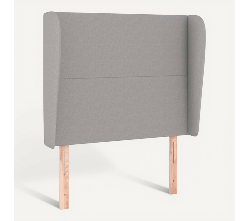 Tête De Lit Avec Oreilles Gris Clair 83x23x118/128 Cm Tissu