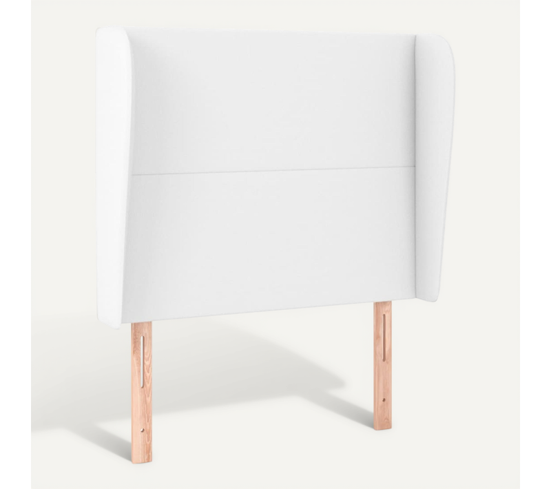 Tête De Lit Avec Oreilles Blanc 83x23x118/128 Cm Simili