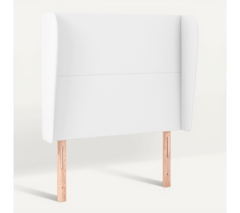 Tête De Lit Avec Oreilles Blanc 103x23x118/128 Cm Simili