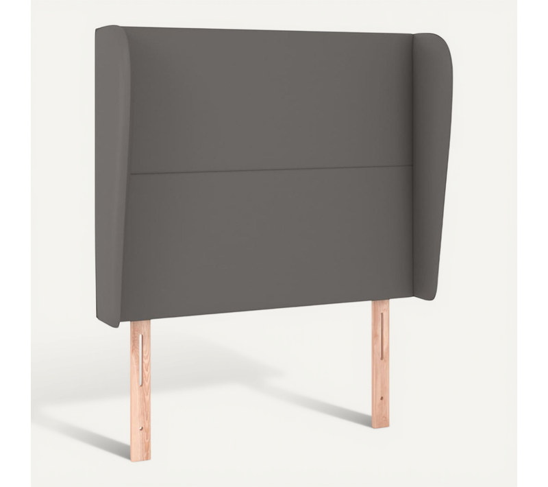 Tête De Lit Avec Oreilles Gris 103x23x118/128 Cm Simili
