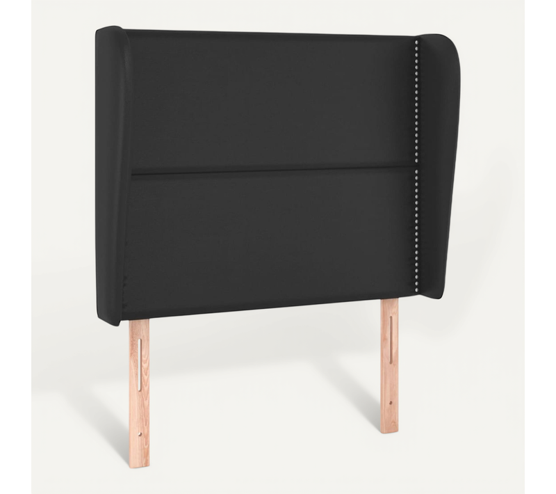 Tête De Lit Avec Oreilles Noir 103x23x118/128 Cm Simili