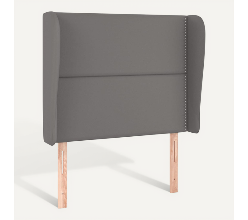 Tête De Lit Avec Oreilles Gris 103x23x118/128 Cm Simili