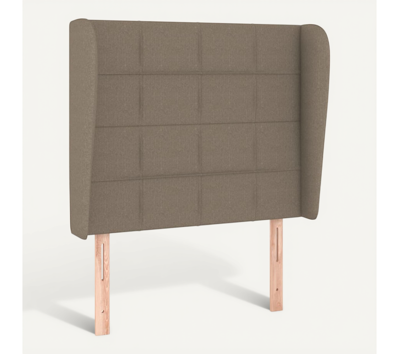 Tête De Lit Avec Oreilles Taupe 83x23x118/128 Cm Tissu