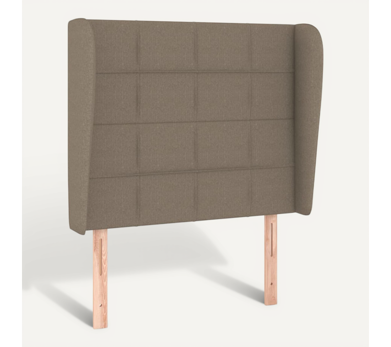 Tête De Lit Avec Oreilles Taupe 103x23x118/128 Cm Tissu