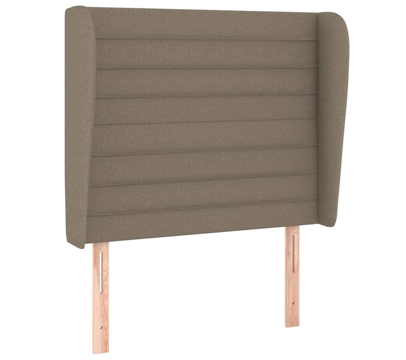 Tête De Lit Avec Oreilles Taupe 103x23x118/128 Cm Tissu