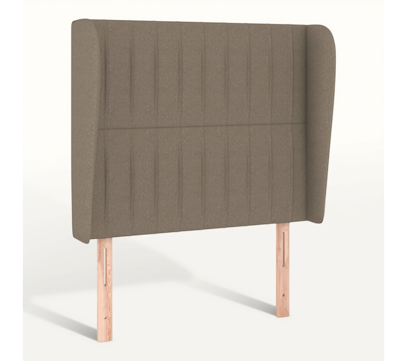 Tête De Lit Avec Oreilles Taupe 83x23x118/128 Cm Tissu