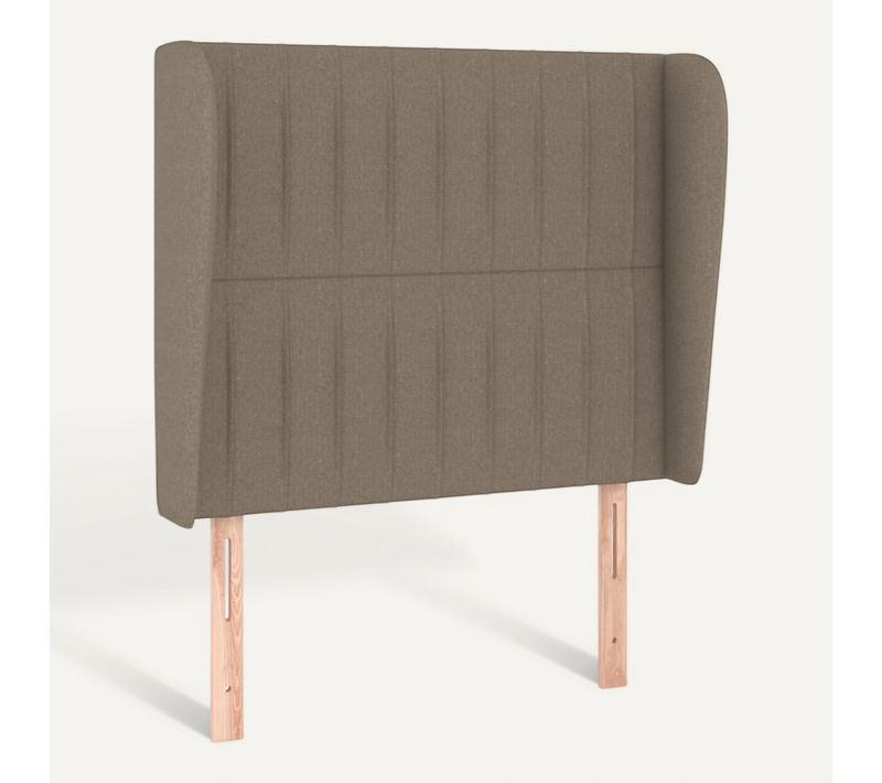 Tête De Lit Avec Oreilles Taupe 103x23x118/128 Cm Tissu