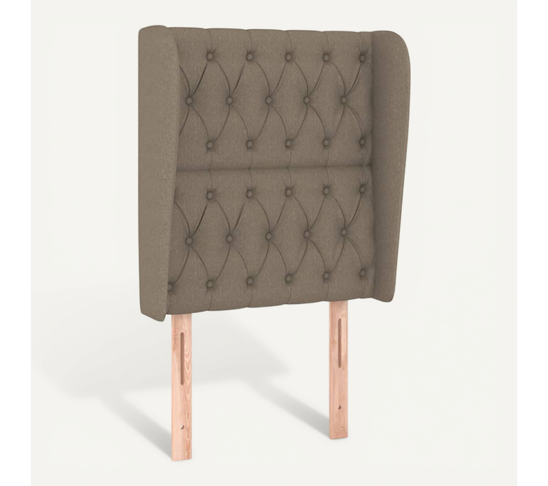 Tête De Lit Avec Oreilles Taupe 83x23x118/128 Cm Tissu