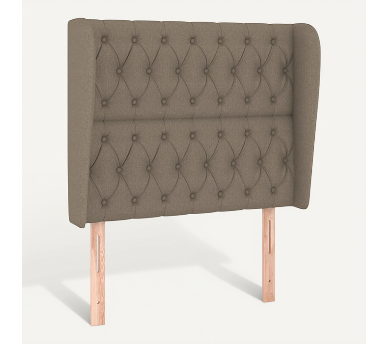 Tête De Lit Avec Oreilles Taupe 103x23x118/128 Cm Tissu