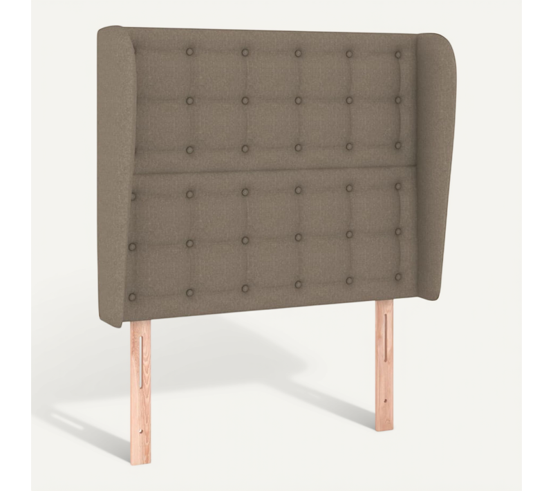Tête De Lit Avec Oreilles Taupe 83x23x118/128 Cm Tissu