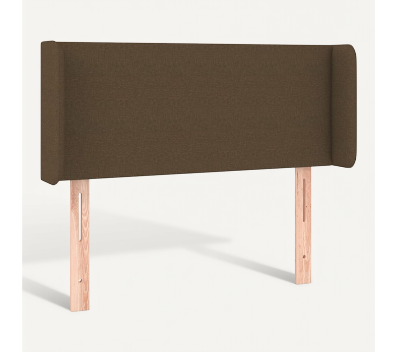 Tête De Lit Avec Oreilles Marron Foncé 83x16x78/88 Cm Tissu