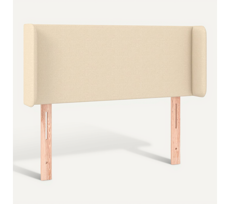 Tête De Lit Avec Oreilles Crème 83x16x78/88 Cm Tissu