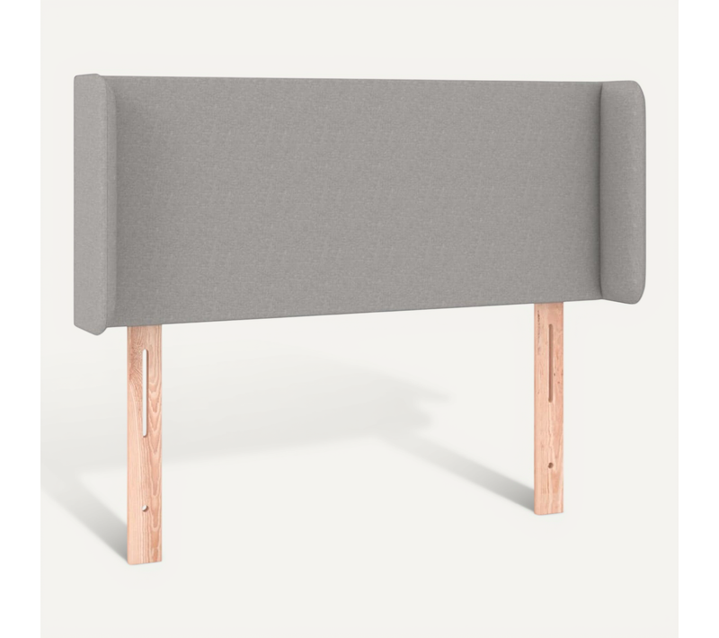 Tête De Lit Avec Oreilles Gris Clair 93x16x78/88 Cm Tissu
