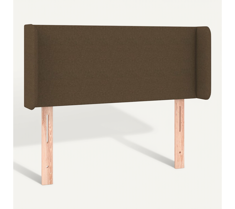 Tête De Lit Avec Oreilles Marron Foncé 93x16x78/88 Cm Tissu