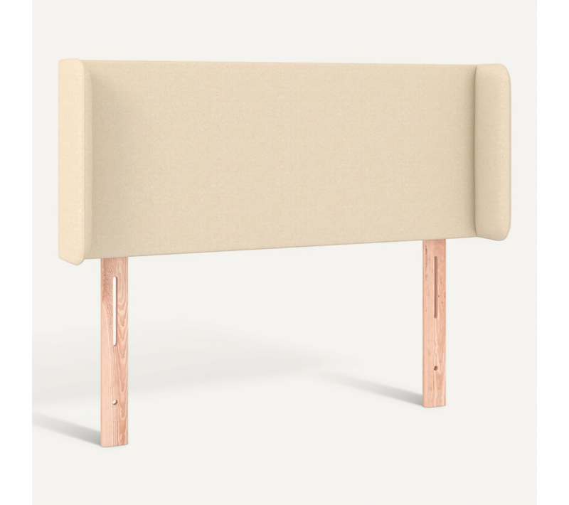 Tête De Lit Avec Oreilles Crème 93x16x78/88 Cm Tissu