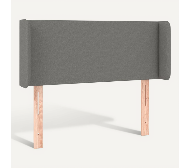 Tête De Lit Avec Oreilles Gris Foncé 103x16x78/88 Cm Tissu