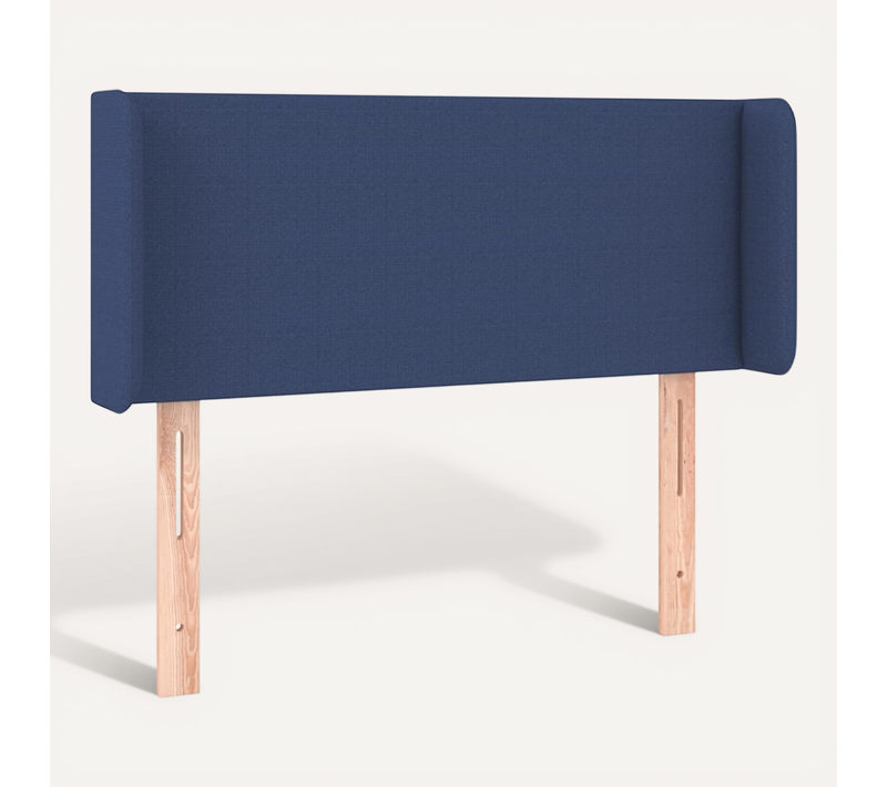 Tête De Lit Avec Oreilles Bleu 103x16x78/88 Cm Tissu