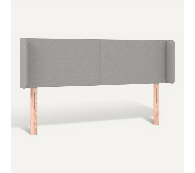 Tête De Lit Avec Oreilles Gris Clair 147x16x78/88 Cm Tissu