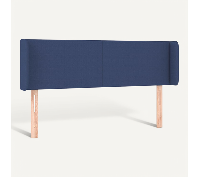 Tête De Lit Avec Oreilles Bleu 147x16x78/88 Cm Tissu