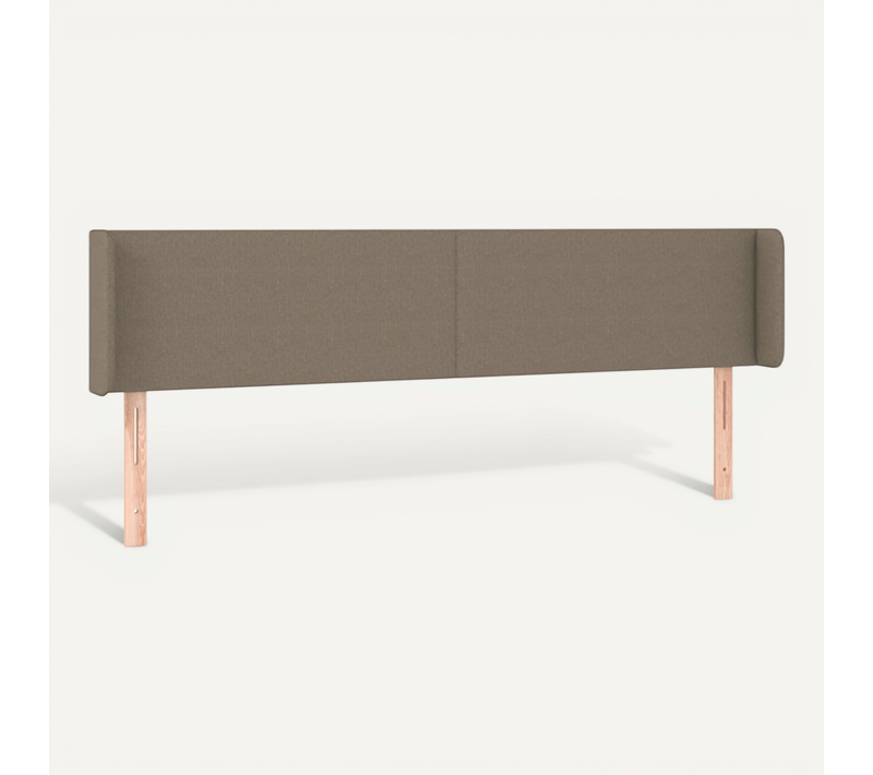 Tête De Lit Avec Oreilles Taupe 183x16x78/88 Cm Tissu