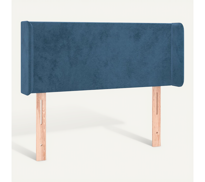 Tête De Lit Avec Oreilles Bleu Foncé 83x16x78/88 Cm Velours