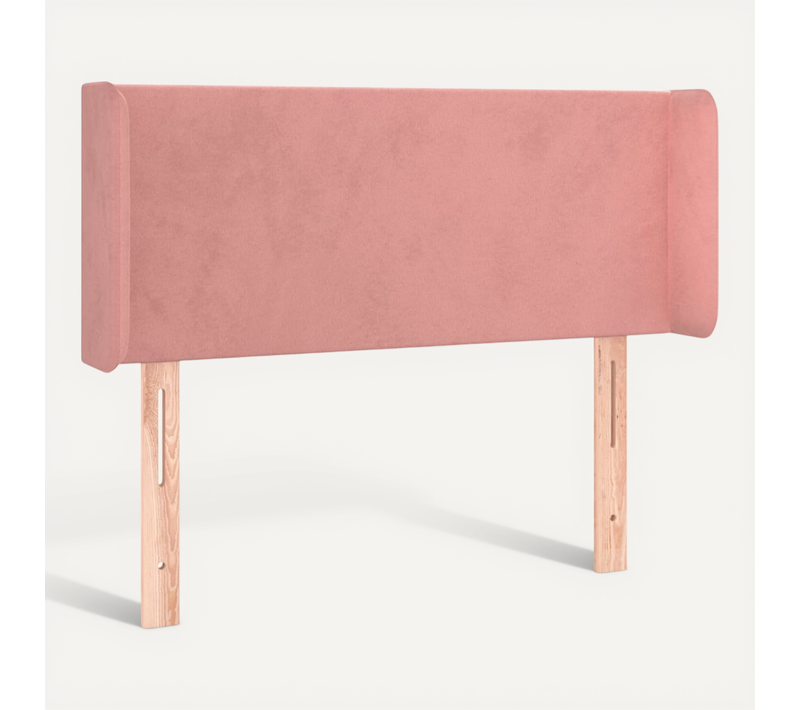 Tête De Lit Avec Oreilles Rose 83x16x78/88 Cm Velours