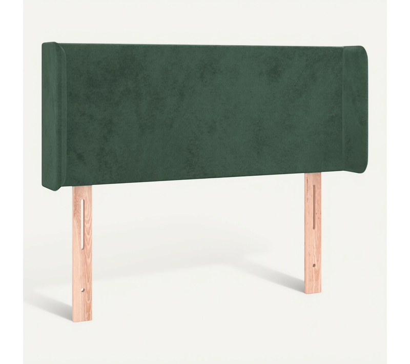 Tête De Lit Avec Oreilles Vert Foncé 93x16x78/88 Cm Velours