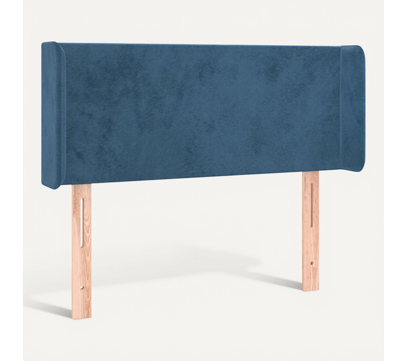 Tête De Lit Avec Oreilles Bleu Foncé 93x16x78/88 Cm Velours