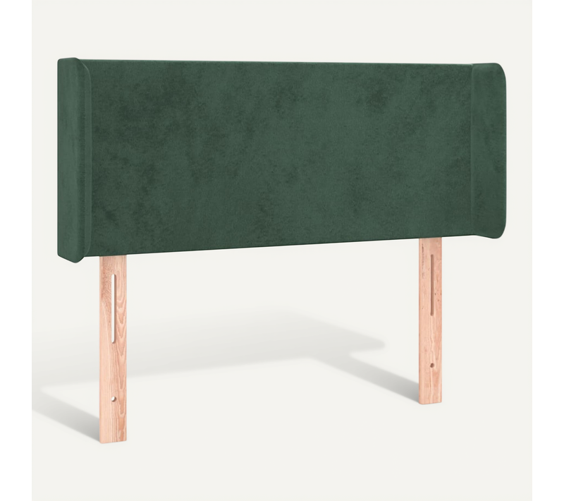 Tête De Lit Avec Oreilles Vert Foncé 103x16x78/88 Cm Velours