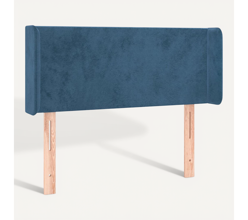 Tête De Lit Avec Oreilles Bleu Foncé 103x16x78/88 Cm Velours