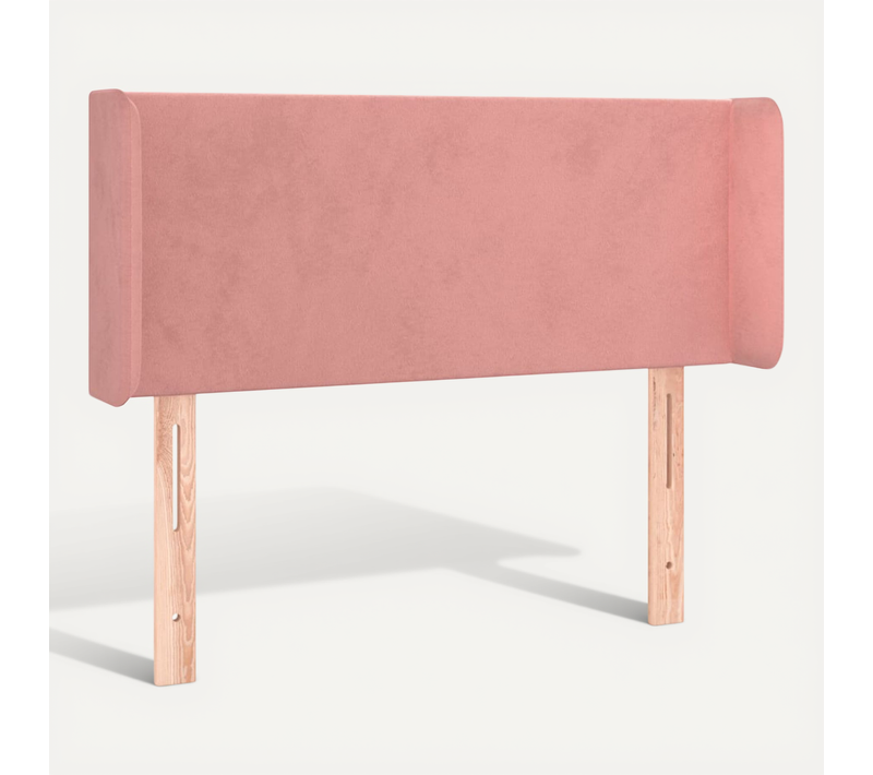 Tête De Lit Avec Oreilles Rose 103x16x78/88 Cm Velours