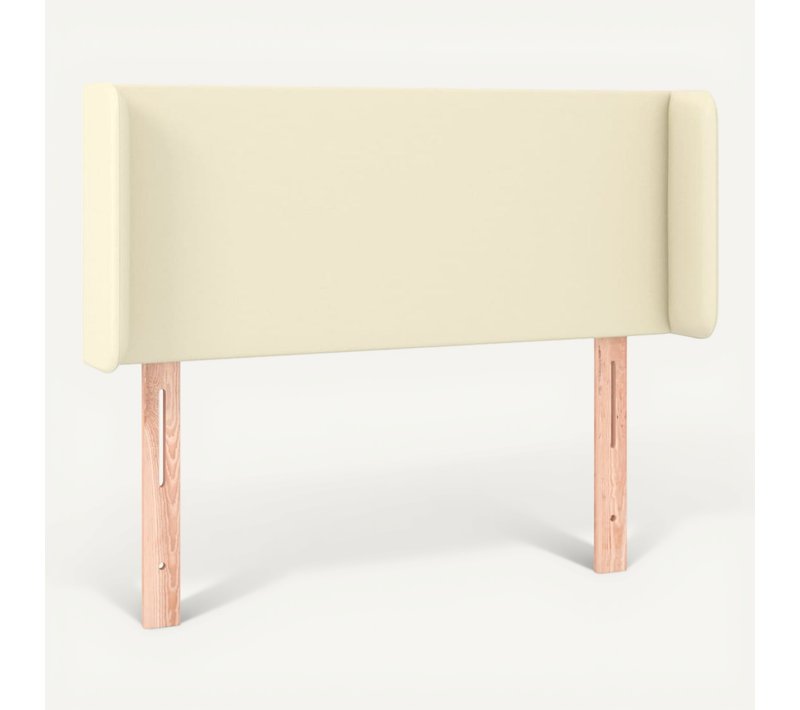 Tête De Lit Avec Oreilles Crème 83x16x78/88 Cm Simili