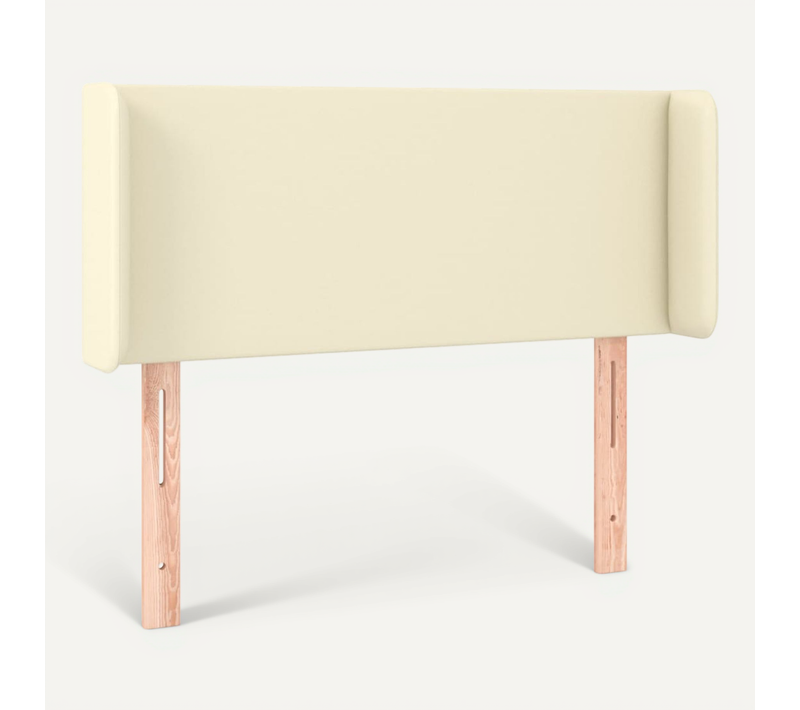 Tête De Lit Avec Oreilles Crème 103x16x78/88 Cm Simili